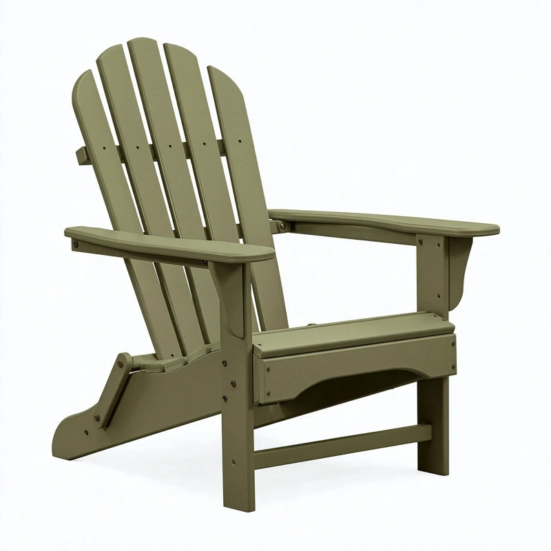 Adirondack Gartenstuhl 81 x 88 x 98 cm olivgrün aus Kunststoff klappbar